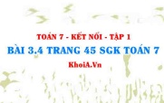 Bài 3.4 trang 45 SGK Toán 7 tập 1 Kết nối tri thức